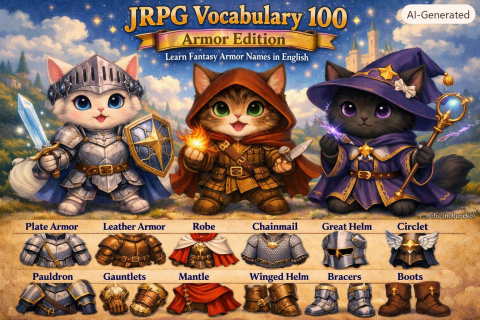 JRPG Vocabulary 100: Armor Edition | Learn Fantasy Armor Names in English
