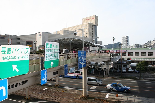 長崎駅前の陸橋