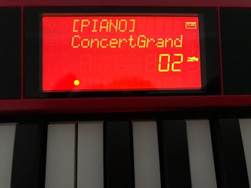 Roland Go:Keysの液晶画面(ペダルありの場合)