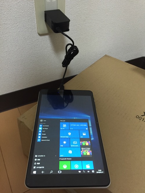 iRULU Walknbook W3Mini 8 JW008（Windows 10タブレット）の起動後の画面