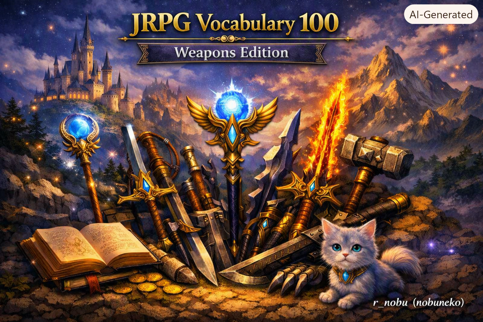 JRPG Vocabulary 100 Weapons
