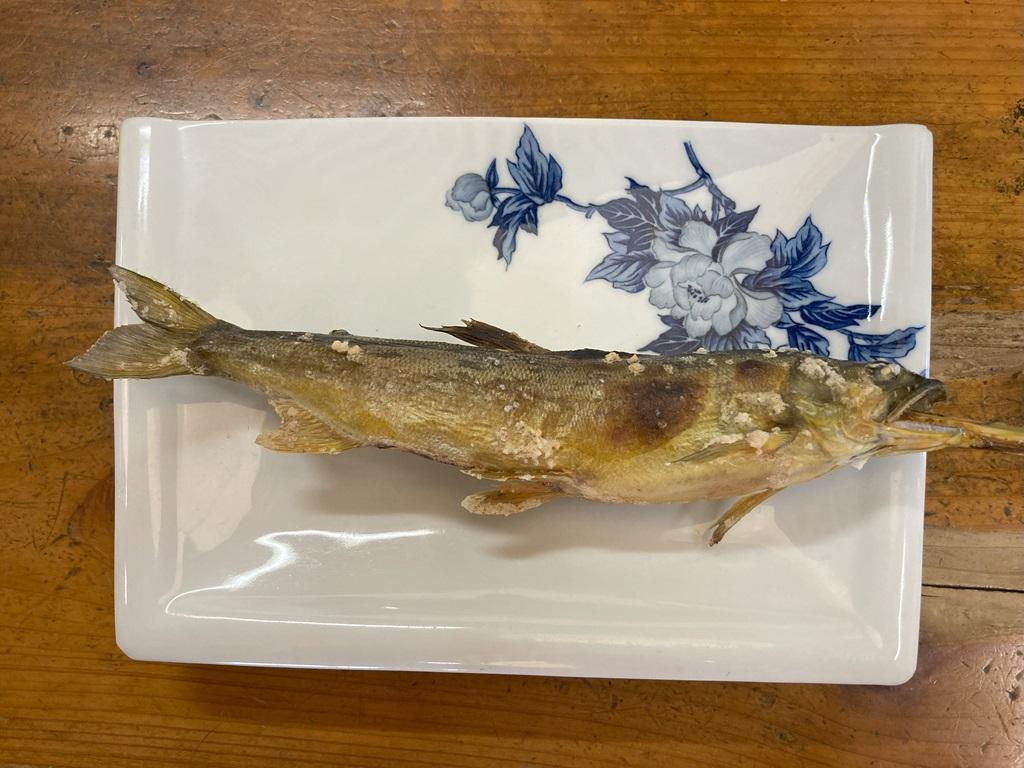 国道33号 仁淀川町 ドライブイン引地橋 焼き魚（鮎）