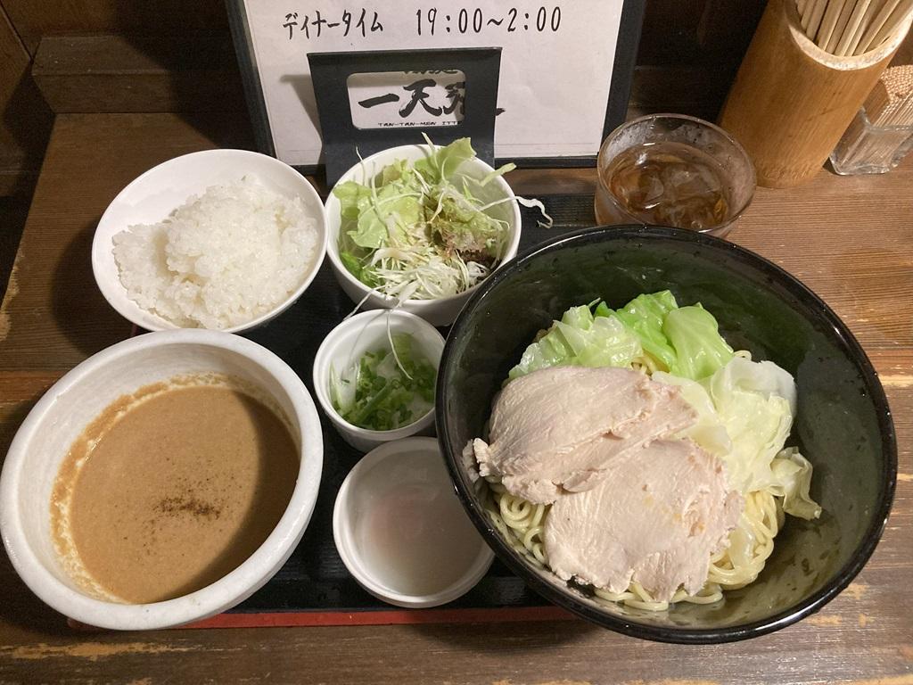 一点張 タンタン冷麺 白 つけ麺 ごはん・サラダ ランチセット